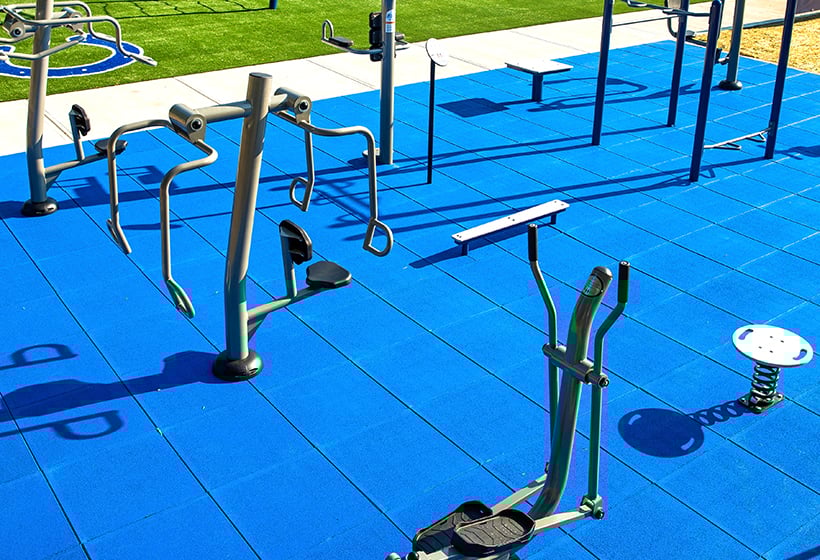 Outdoor Fitness Areas Rubber Designs
